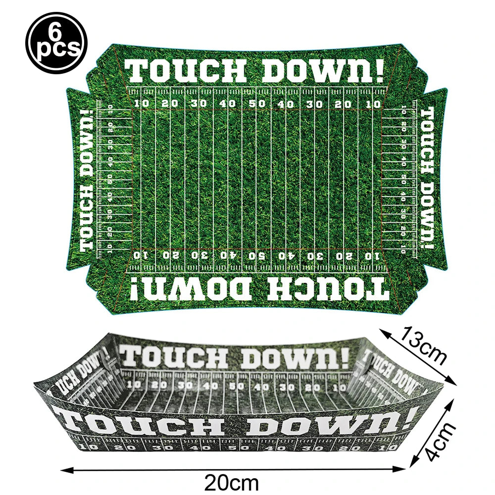 American Football and Rugby Party Disposable Tableware Napkins Paper Plates Cups Children Boys Birthday Party Decor Supplies
