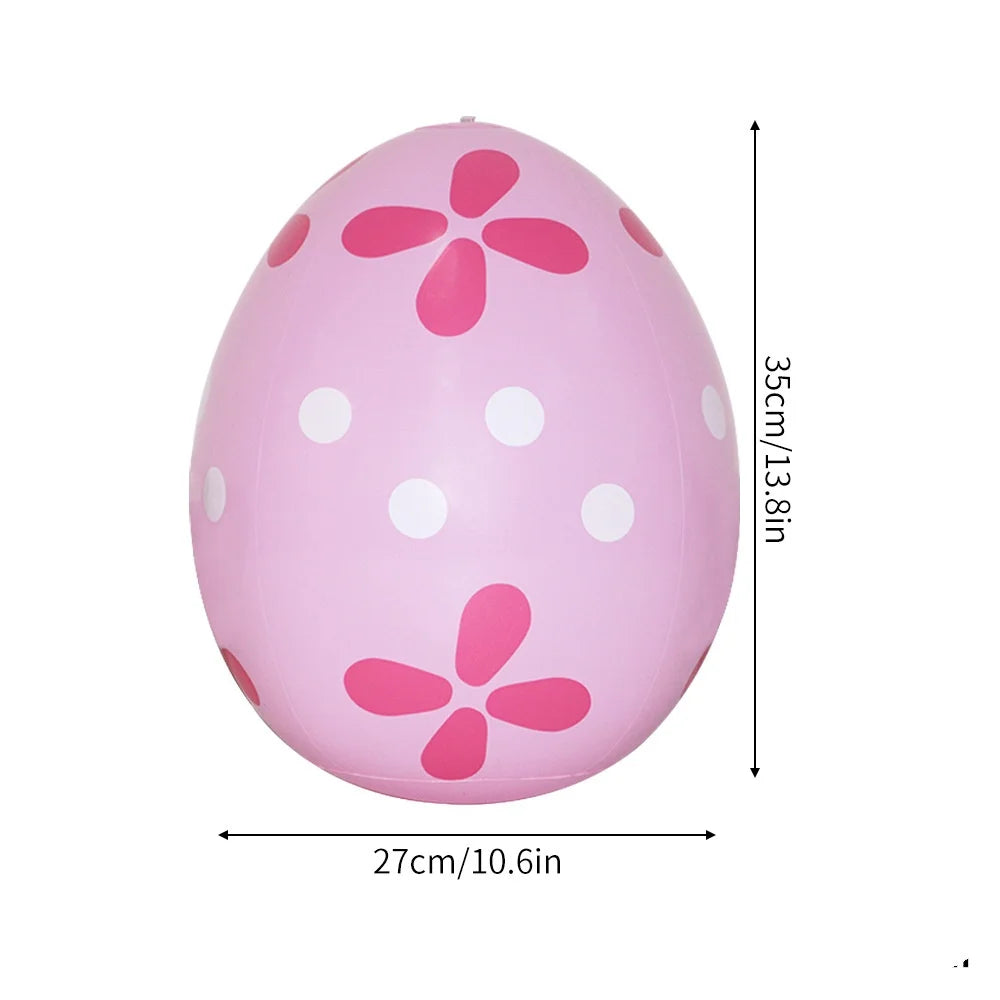 Easter Decoration Giant Egg Pvc Inflatable Ball Outdoor Garden Pendant Ornament 35x27cm Balloon Party Easter Egg Decors For Yard