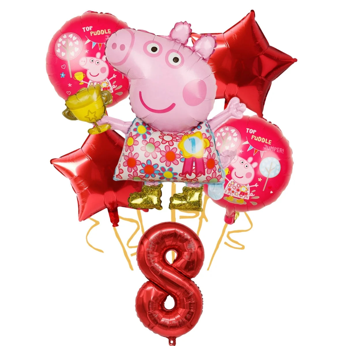 Cartoon Pig Family Birthday Party Balloon Decoration Set for Girls, Disposable Party Tableware Banner, Baby Shower Birthday Hat
