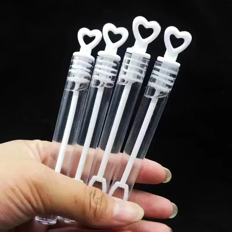 10/100PC Bubble Soap Bottles Mini Love Heart Shape Tube Bubble Wand Wedding Gifts for Guests Birthday Party Decorations Kid Toys