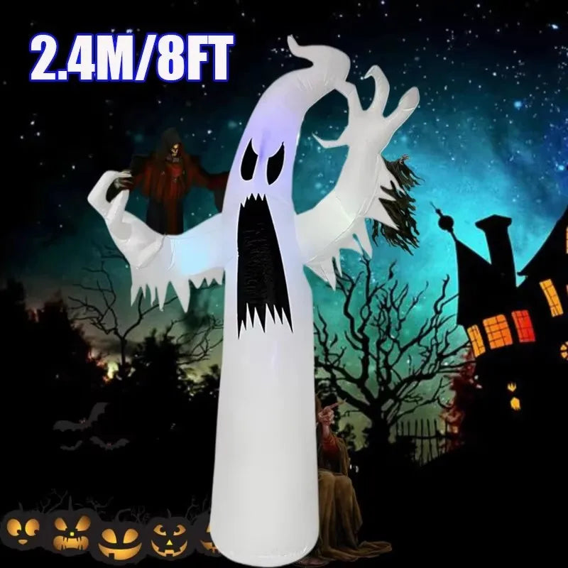 Halloween Inflatable Arch Toys Model Built-in LED Light Pumpkin Prop Outdoor Indoor Home Garden Party Terror Decoration