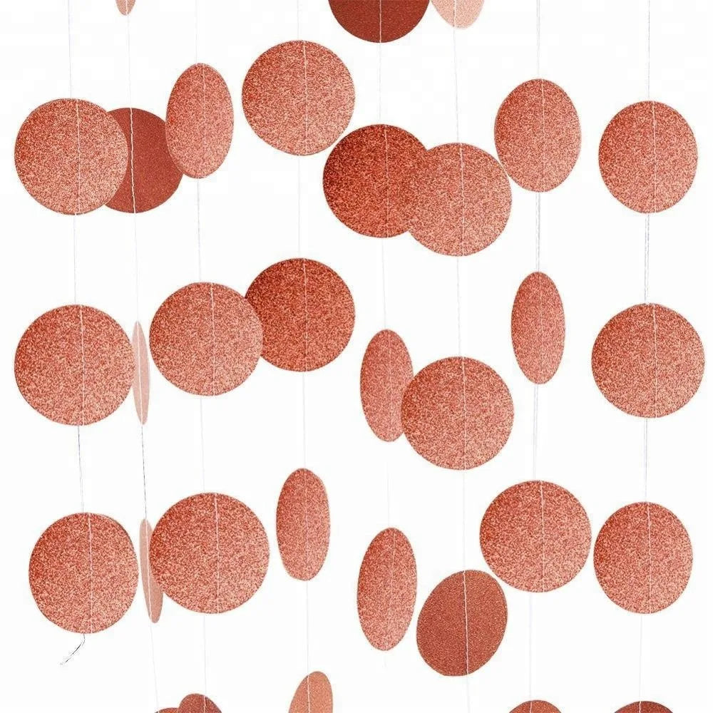 4M Glitter Champagne Gold Paper Banner Garland Happy Birthday Decoration for Adult Kids Boy Girl Baby Shower Wedding Party Decor