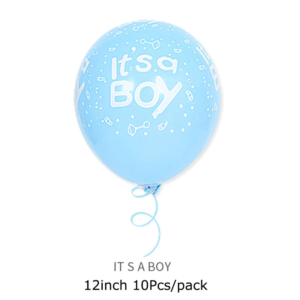 Boy Or Girl Foil Balloons Gender Reveal Decorations Supplies Baby Shower Pink Blue Latex Ballon Kids Birthday Party Globos Decor
