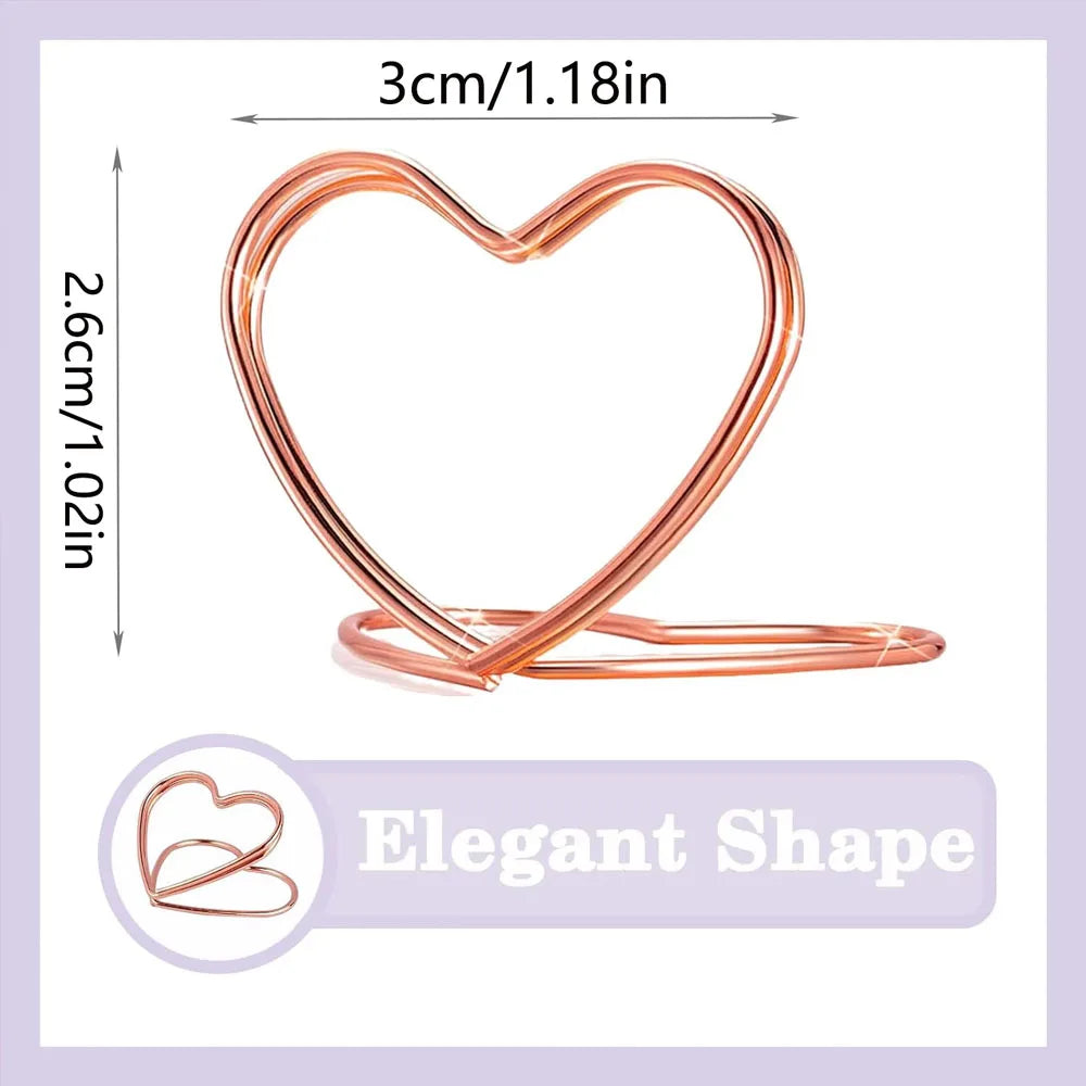 20Pcs Metal Place Card Holders Photo Clip Stands Wedding Table Number Name Sign Stand for Wedding Birthday Party Home Decoration