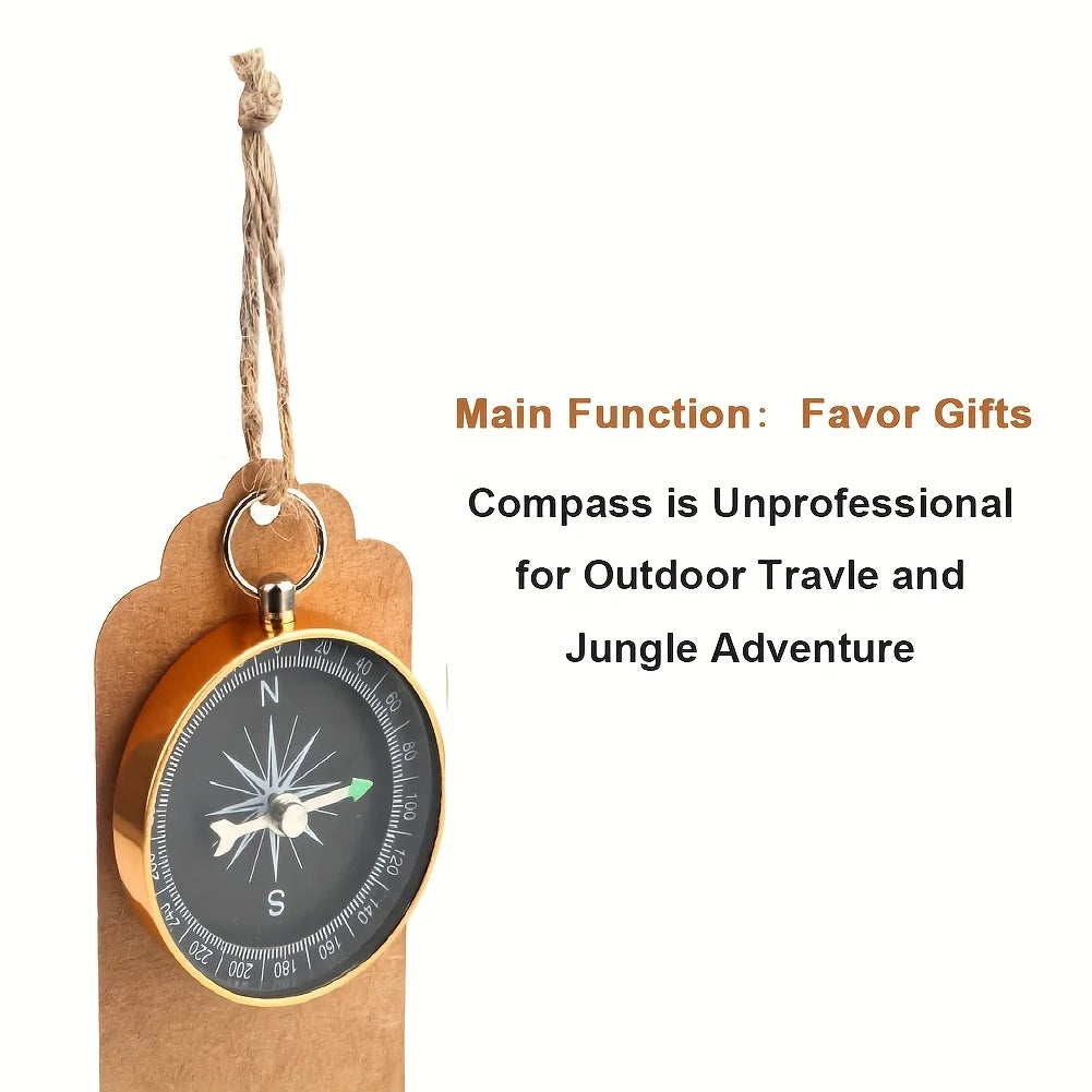 10pcs/set, Wedding Gift Compass + Kraft Paper Travel Themed Party Favors For Guests Wedding Souvenirs For Guests Party Decor