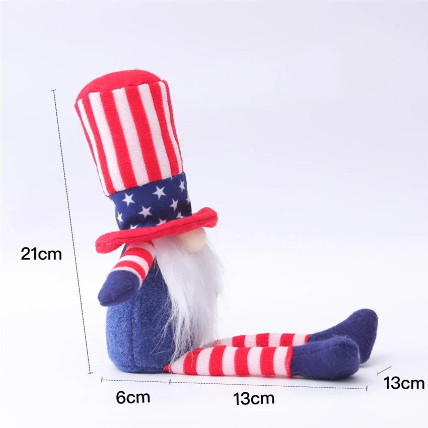 16 Styles American Independence Day Decoration Gnome Doll Patriotic Veterans Day Plush Gnome Doll 4th of July Decor Easter Gnome
