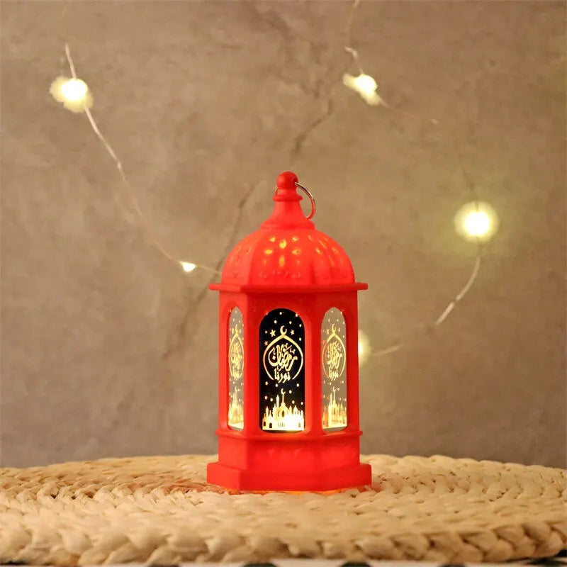 Eid Mubarak LED Wind Lamp Ornament Islam Muslim Party Decor Supplies Ramadan Wind Lantern Eid Decoration for Home Party Gift