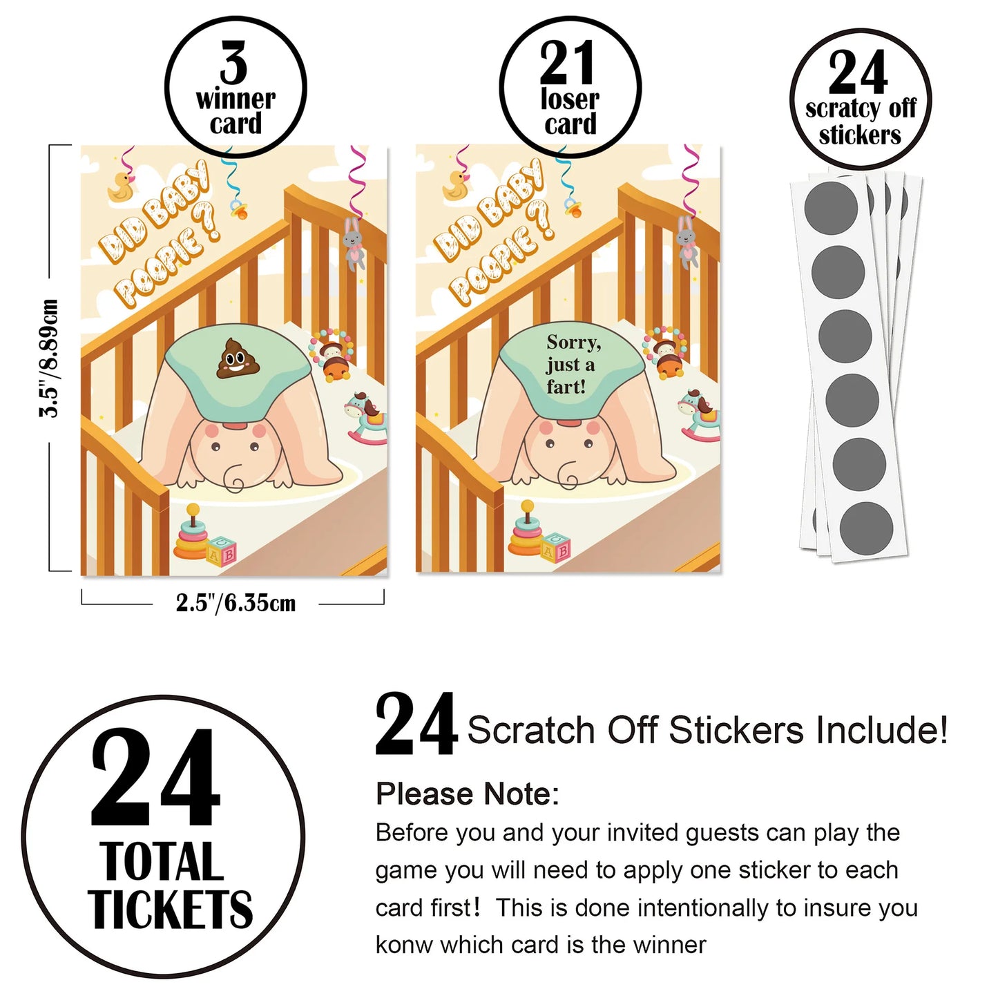Baby Shower Party Gender Revealing Game Scratch Cards Baby Shower Party Decoration Supply