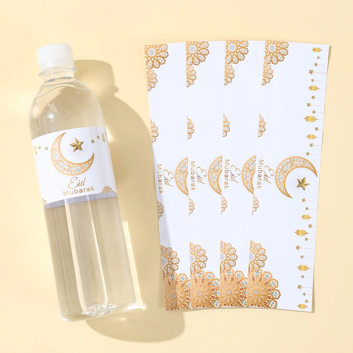10/24pcs Eid Mubarak Bottle Labels Sticker Ramadan Kareem Decoration For Home 2025 Muslim Islamic Party Supplies Eid Al-fitr