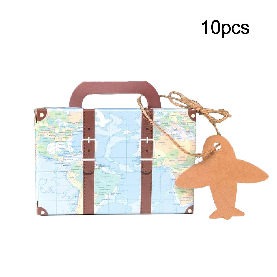 1set World Travel Map Balloons Could Plane Hanging Paper Banners For Boy's Travel Map Themed Airplane Birthday Party Decorations