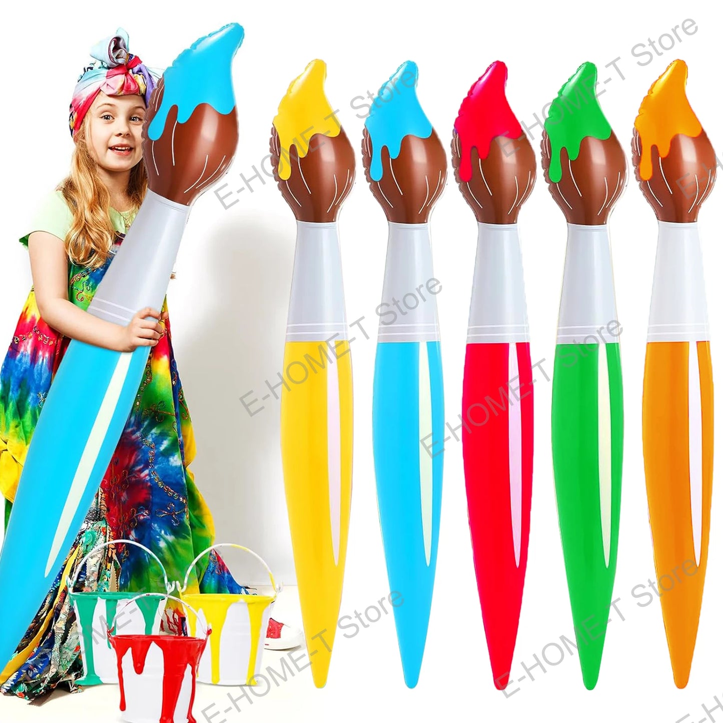 Giant Inflatable Paint Brush Balloon Large Blow up Art Paint Brushes for Back to School Graduation Party Decoration Classroom
