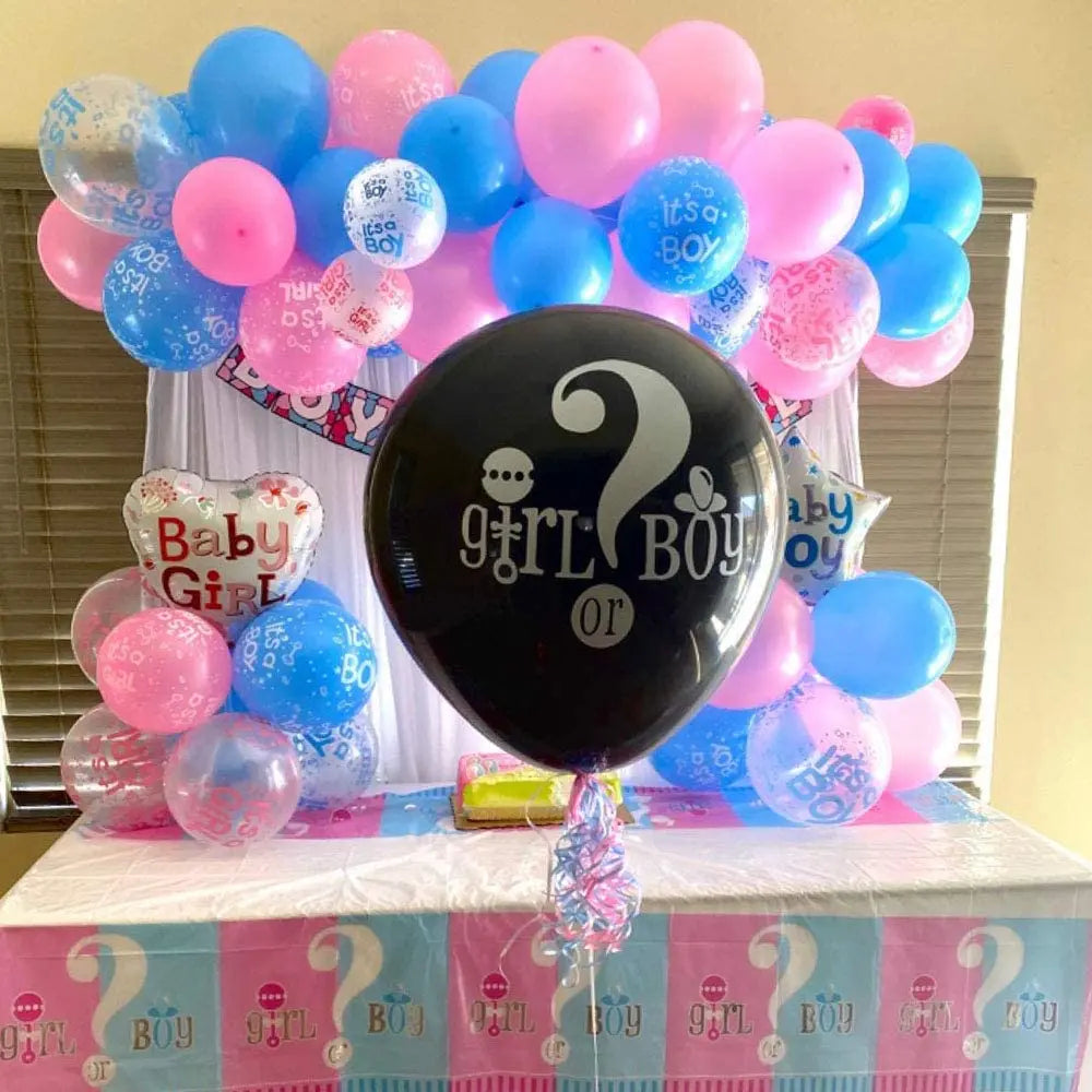 Boy Or Girl Foil Balloons Gender Reveal Decorations Supplies Baby Shower Pink Blue Latex Ballon Kids Birthday Party Globos Decor