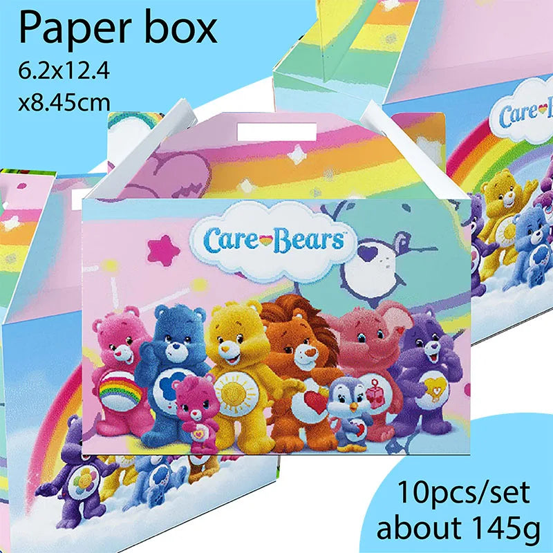 Rainbow Bears Birthday Decoration Angle Disposable Tableware Cup Plate Tablecloth Baby Shower Kids Girls Boy Party Supplies