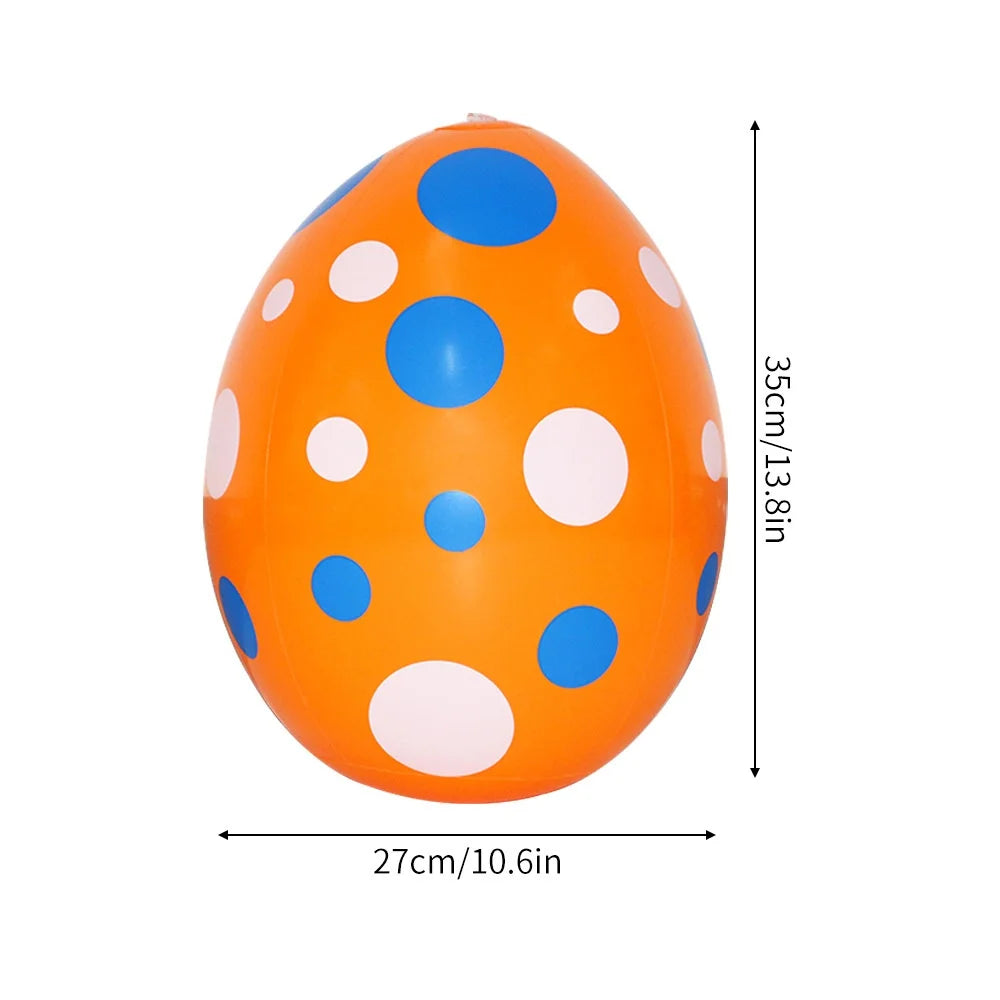 Easter Decoration Giant Egg Pvc Inflatable Ball Outdoor Garden Pendant Ornament 35x27cm Balloon Party Easter Egg Decors For Yard