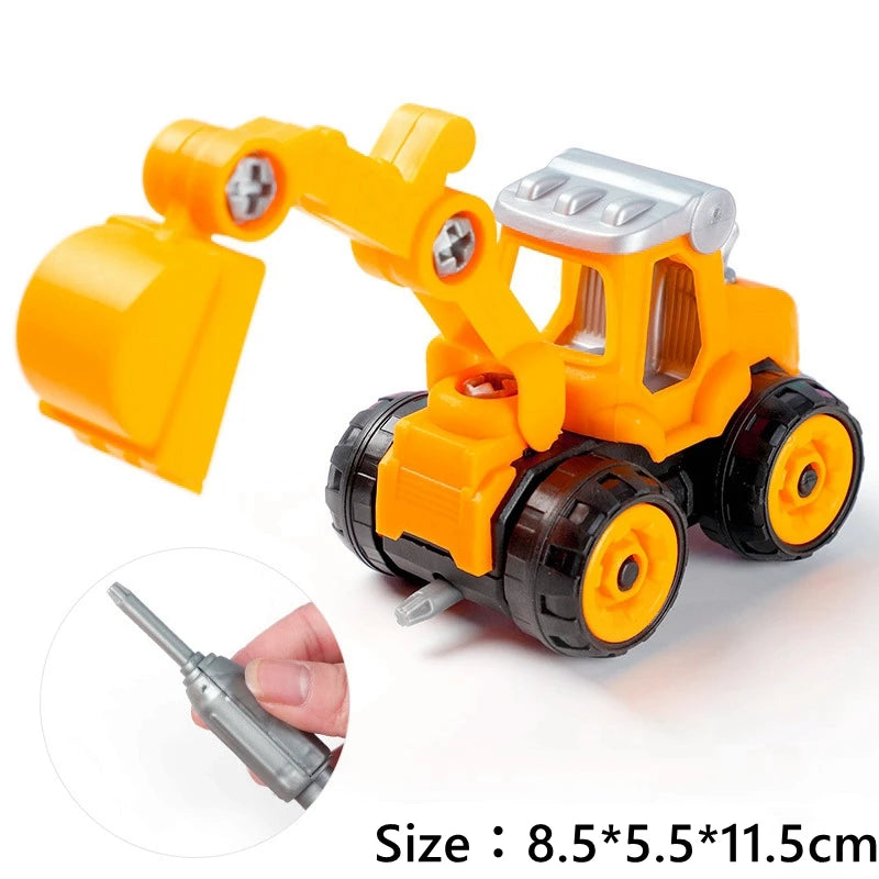 Excavator Car Crane Tractor Birthday Cake Topper Construction Party Decor Boy Kid Baby Shower 1st Birthday Party Cake Baking Kit