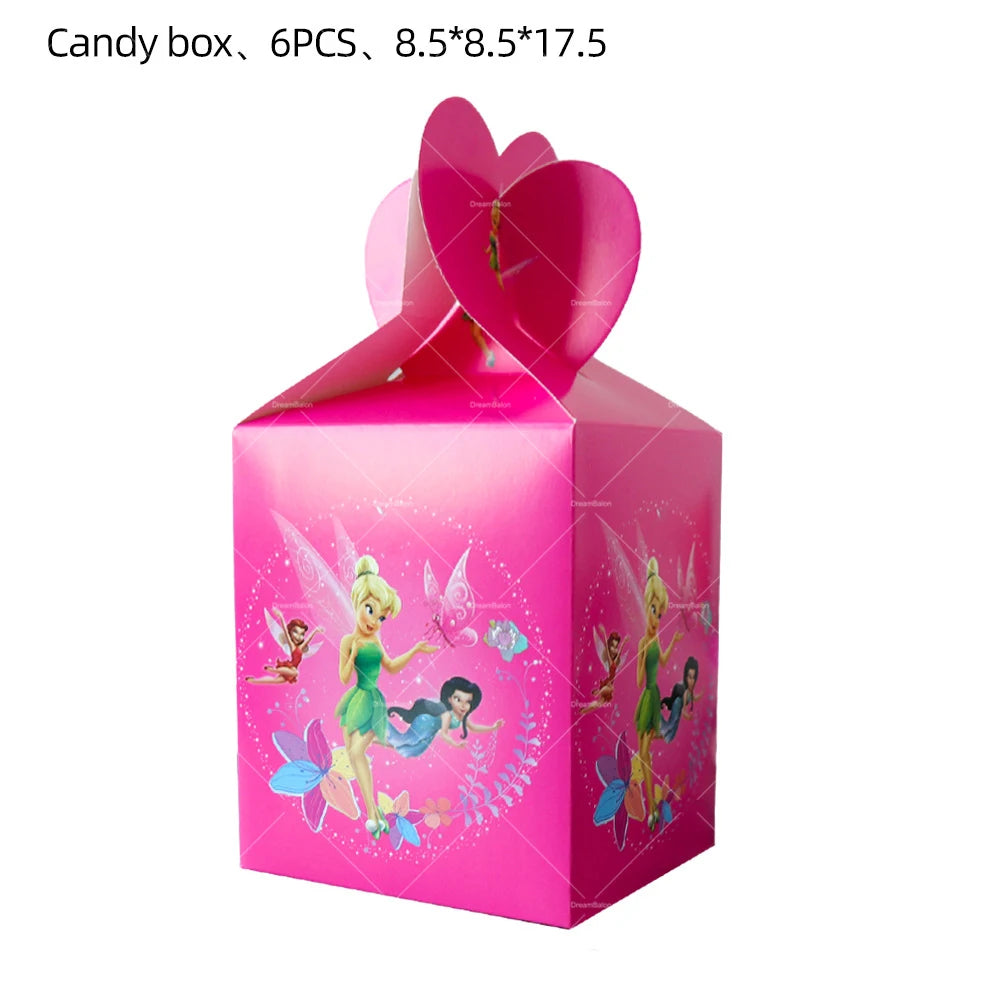 Tinker Bell Fairy Foil Balloons Pixie Latex Ballon Happy Birthday Banner Party Decorations Cake Toppers Cartoon Kids Girls Gift