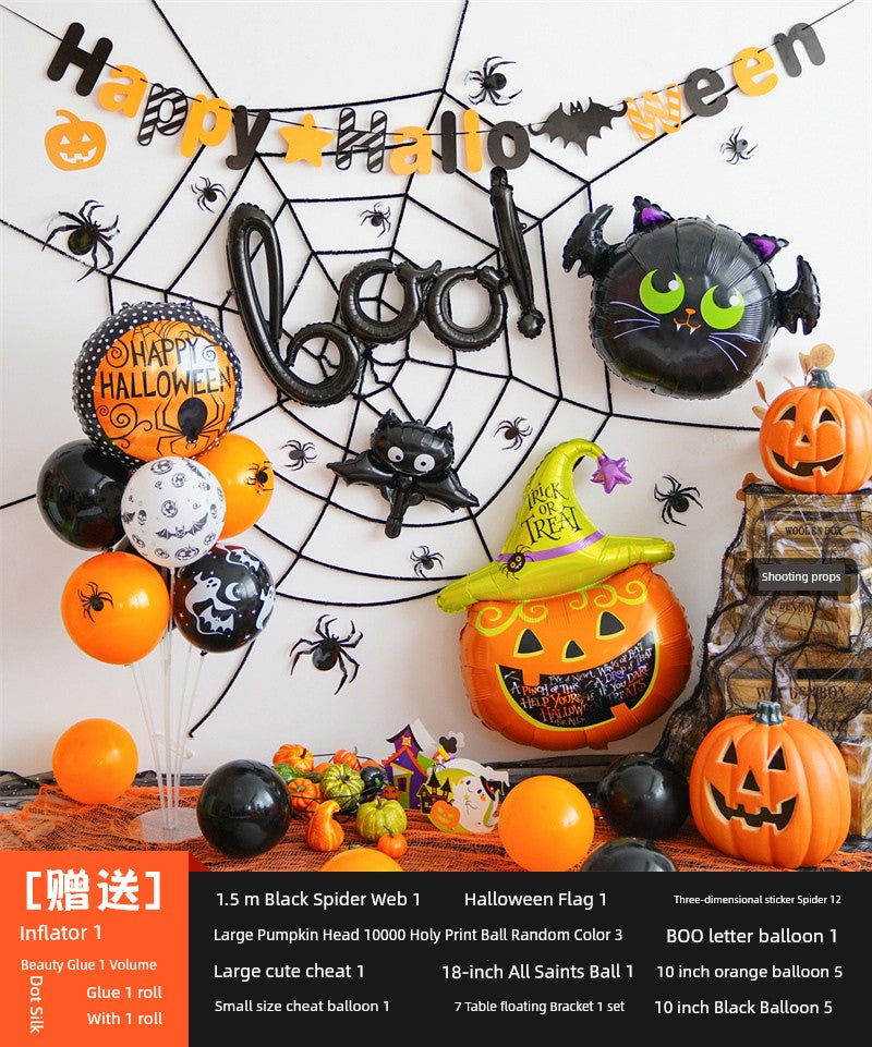 Background Wall Decoration Pumpkin Lamp Children Props Balloon