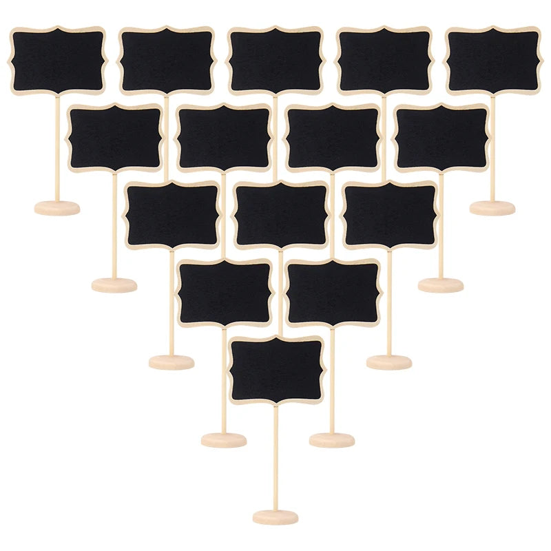 Wedding Blackboard Mini Wooden Chalkboard Message Sign Food Buffet Labels for Wedding Birthday Party Table Decoration Place Card