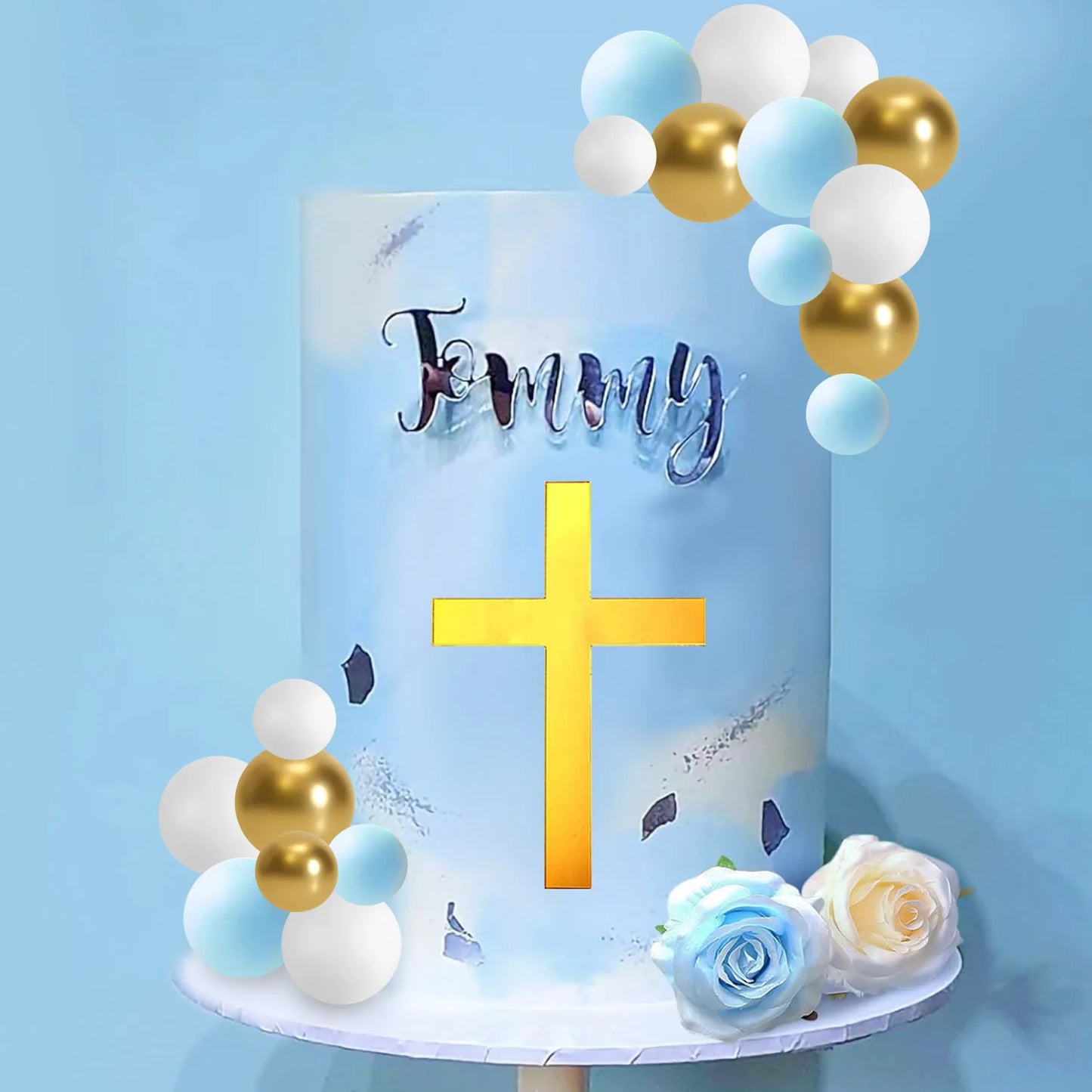 White Feathers Cake Decoration Baptism Cake and Angel Cake Decoration Cross Decoration Baptism Party Favors Baptism Party