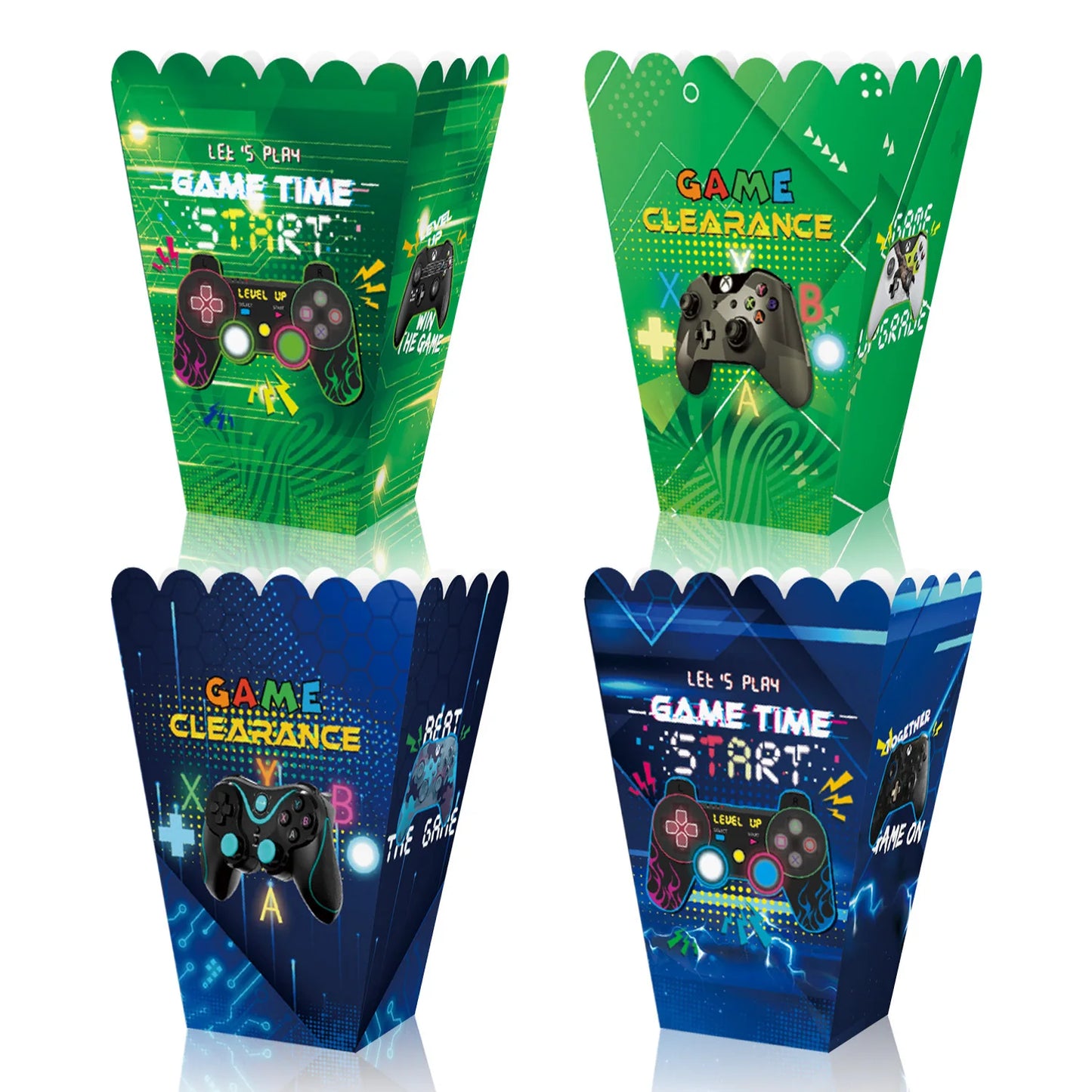 Video Game Birthday Decoration Tableware Balloons for Boy Paper Plates Cups Napkins Banner Cake Topper Video Game Party Favors