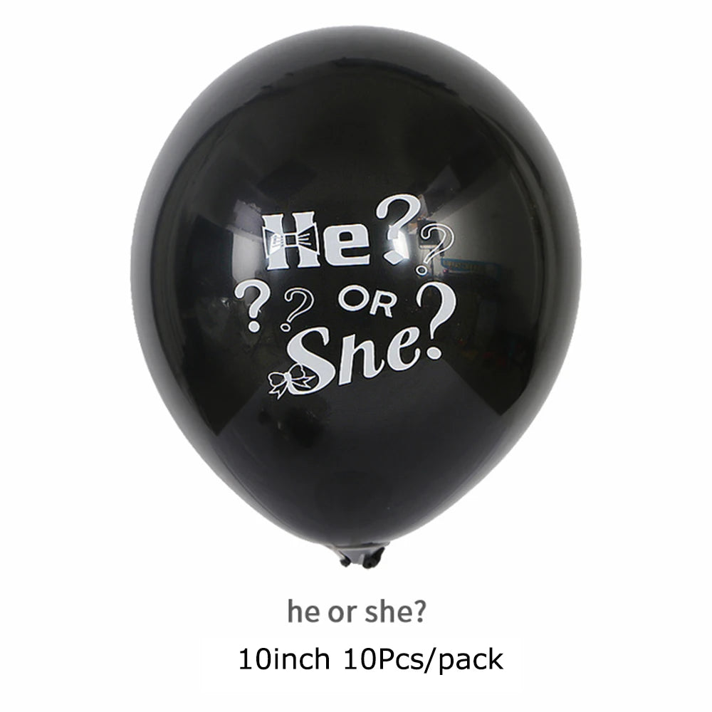 Boy Or Girl Foil Balloons Gender Reveal Decorations Supplies Baby Shower Pink Blue Latex Ballon Kids Birthday Party Globos Decor