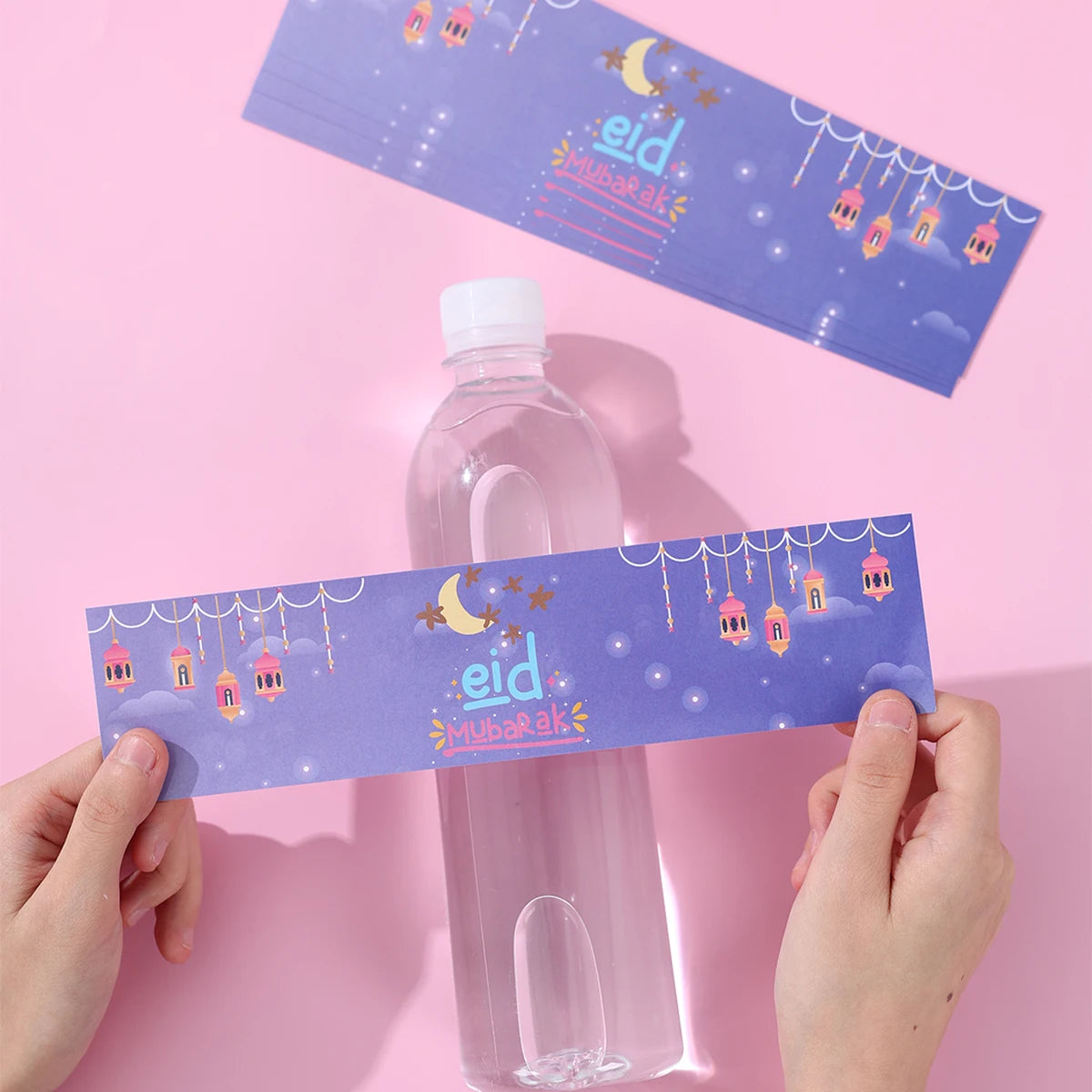 10/24pcs Eid Mubarak Bottle Labels Sticker Ramadan Kareem Decoration For Home 2025 Muslim Islamic Party Supplies Eid Al-fitr
