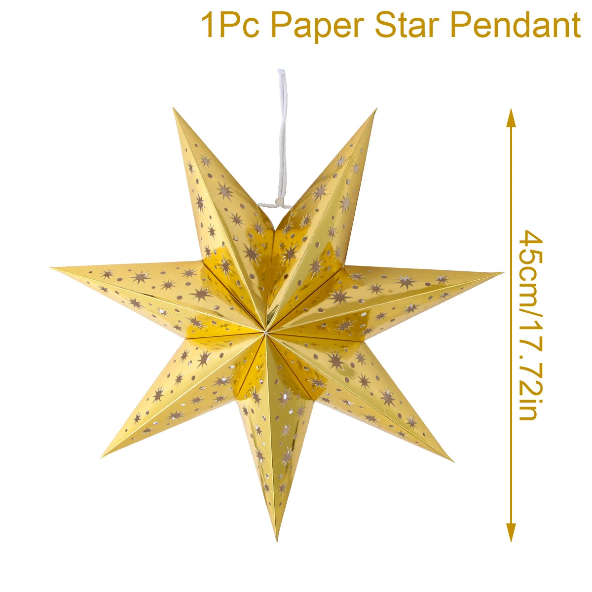 Hollow Star Hanging Pendants Ramadan Decorations 2025 for Home Ramadan Islamic Muslim Party Gifts Eid Mubarak Home Decorations