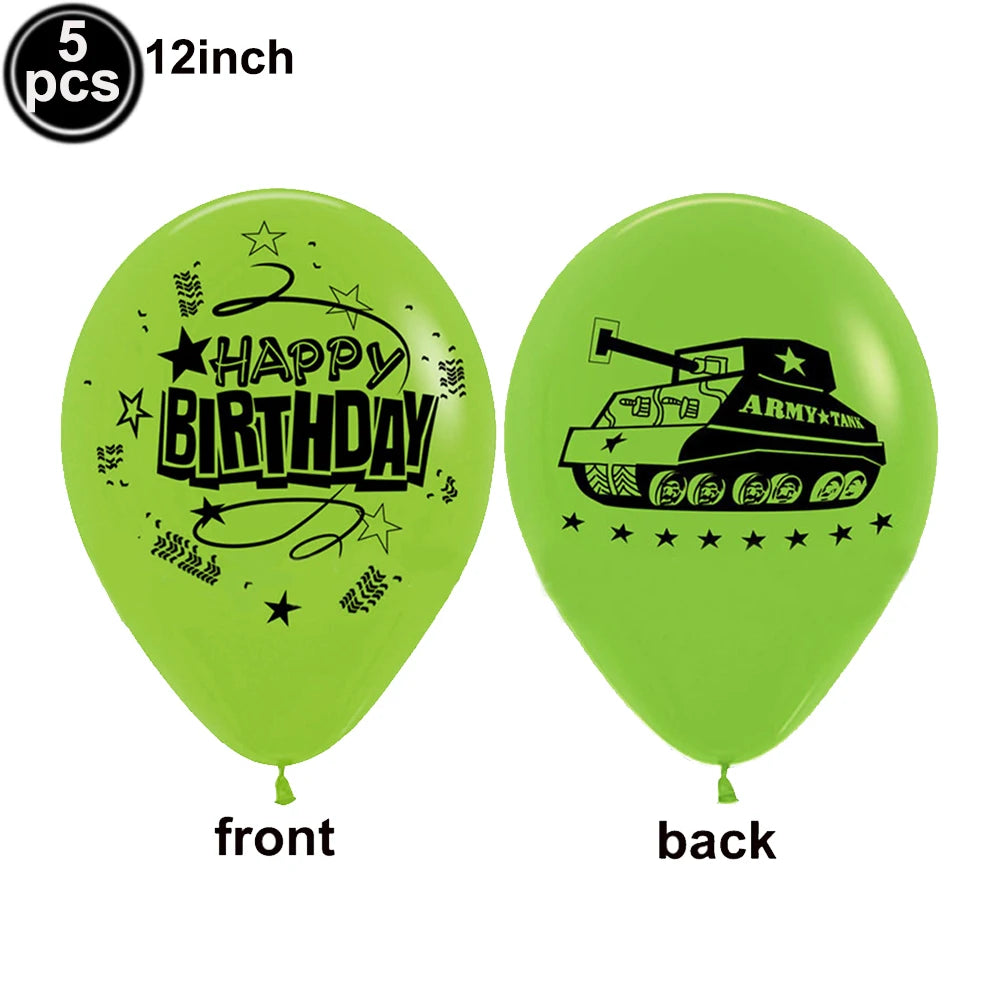 Camouflage Birthday Party Tank Cake Topper Happy Birthday Sign Cake Decor Soldier Camouflage Army Military Birthday Party Decors