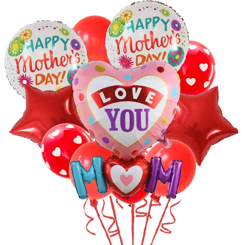 11pcs/Set Best DAD Trophy Spanish Happy Father's Day Foil Balloons English Mother's Day Party Decoration Latex Air Globos Gifts