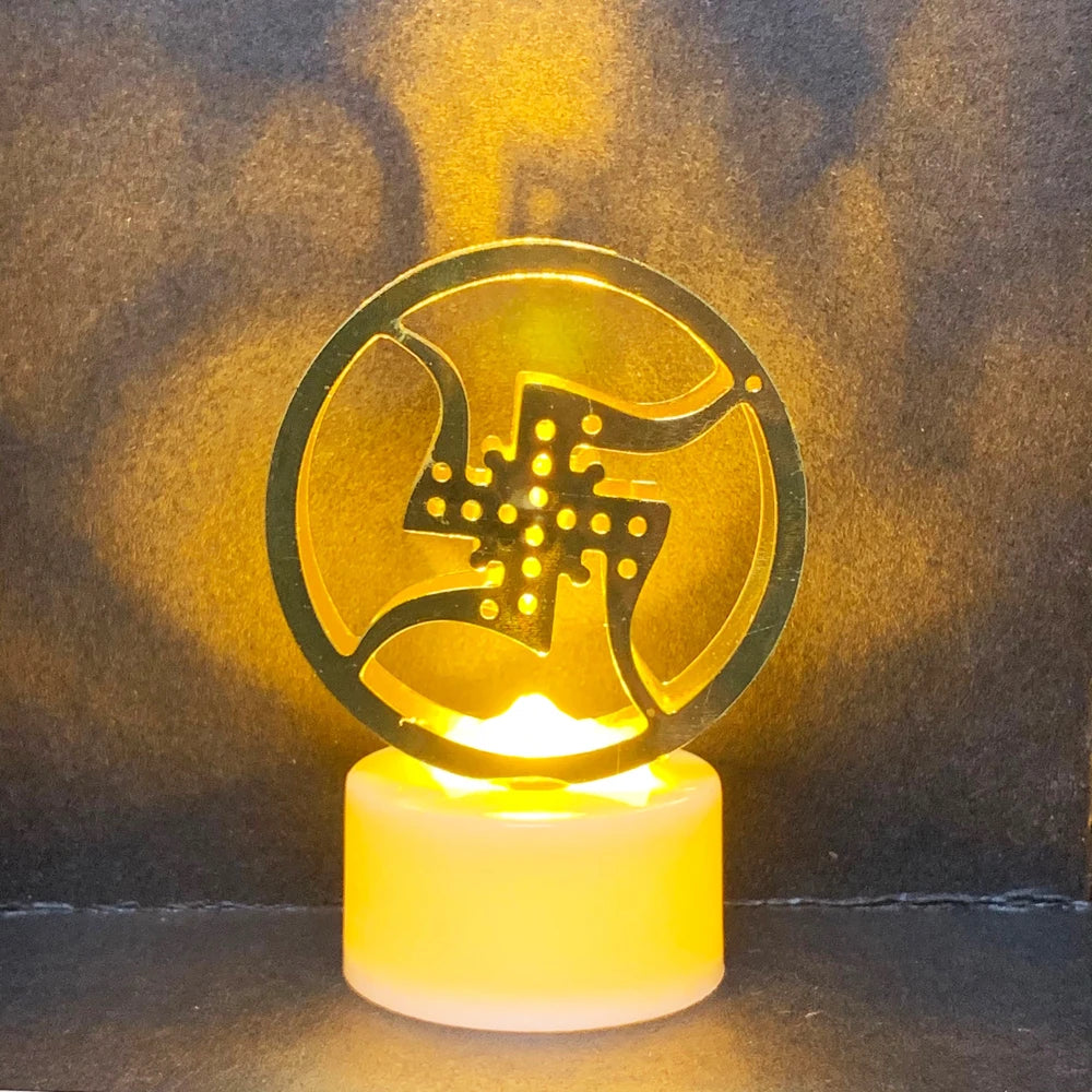 Diwali Diya Decor LED Candle Light, Hindu, Deepavali Festival, Night Light, Battery Powered, Art, 10 Pcs