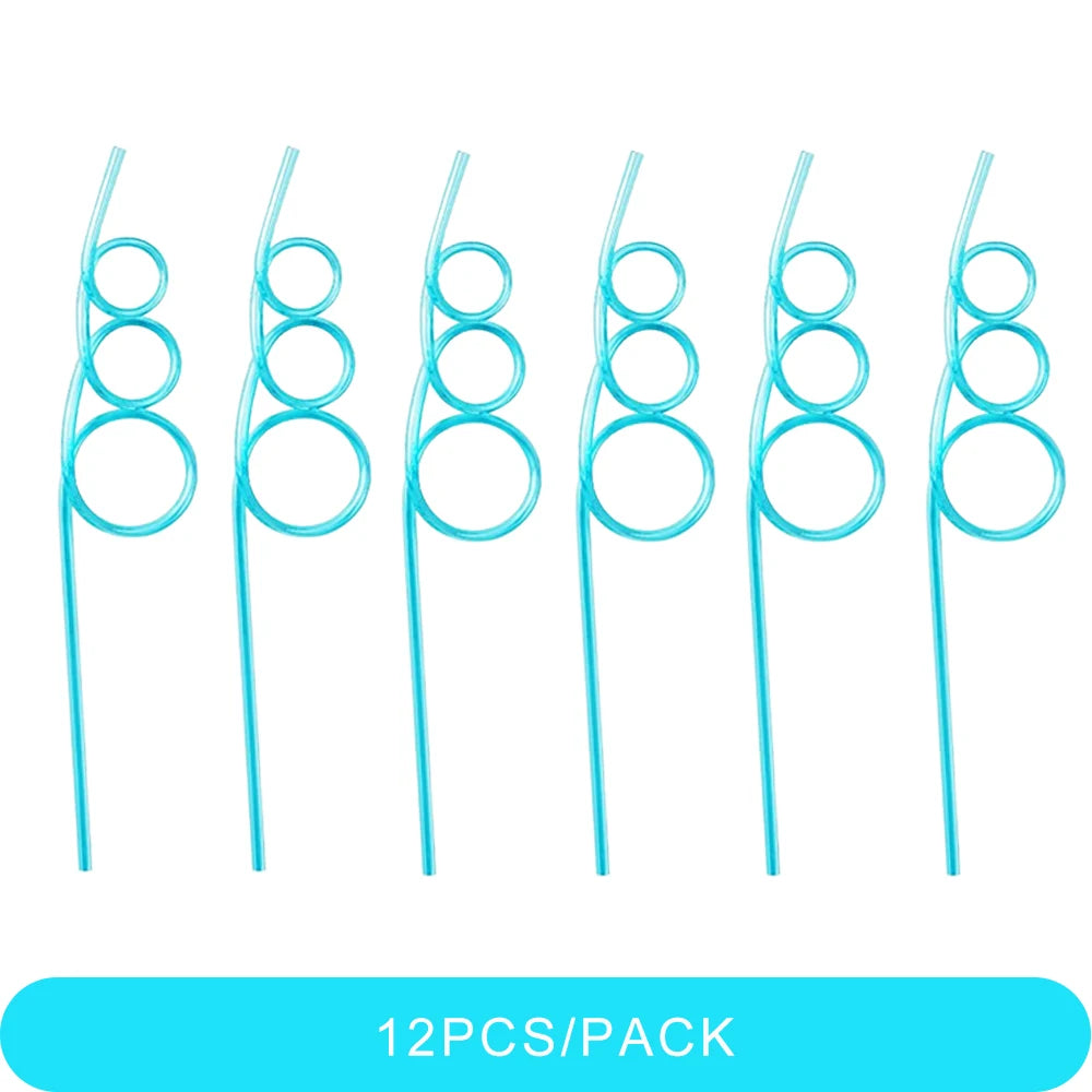 Crazy Unique Decoration Silly Plastic Drinking Straws Bluk 10 Styles for Daily Party Festiivty Clod Drink BPA free