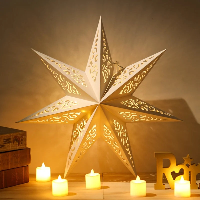 Hollow Star Hanging Pendants Ramadan Decorations 2025 for Home Ramadan Islamic Muslim Party Gifts Eid Mubarak Home Decorations