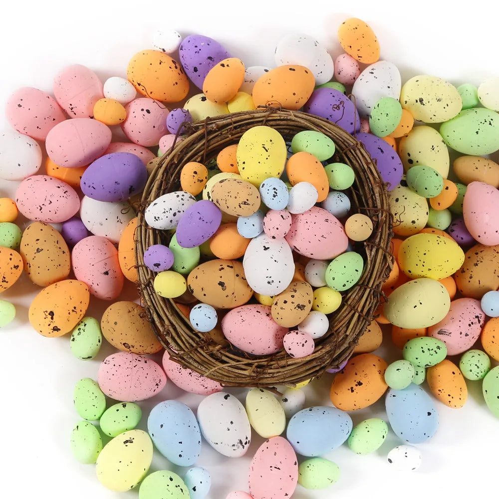 10-15Cm Easter Artificial Bird Nest Easter Eggs Natural Rattan Nest Eggs Storage Easter Decoration 2025 Kids Diy Craft Supplies
