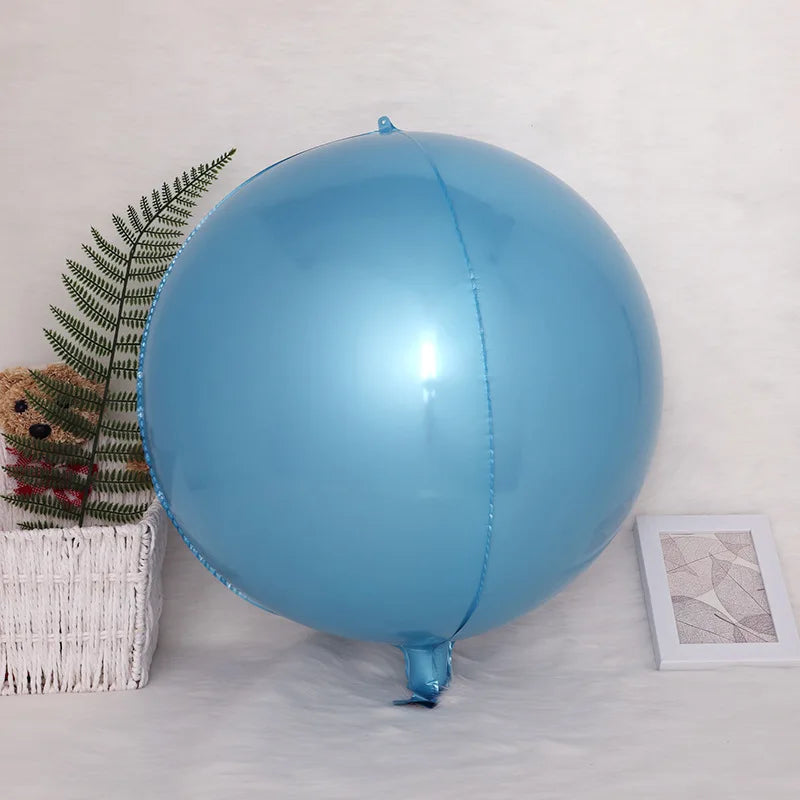 4D Foil Balloons Holographic Round Balloon for Birthday Bachelor Party and Christmas Gift Decoration Valentine's Day Baby Shower
