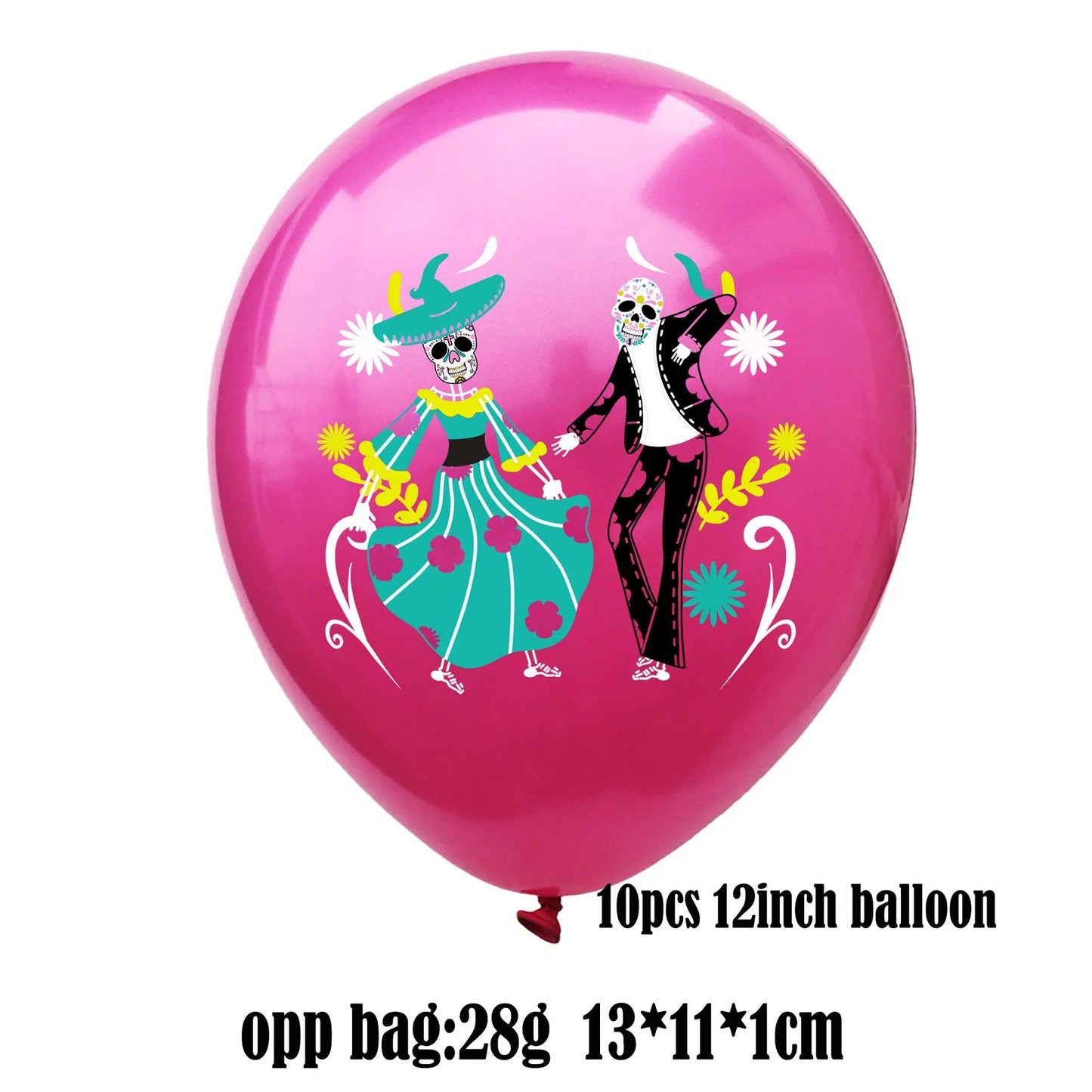1set Day of The Dead Balloons Dia DE Los Muertos Party Decoration Skull Latex Balloons Mexican Festival Party Decor Supplies