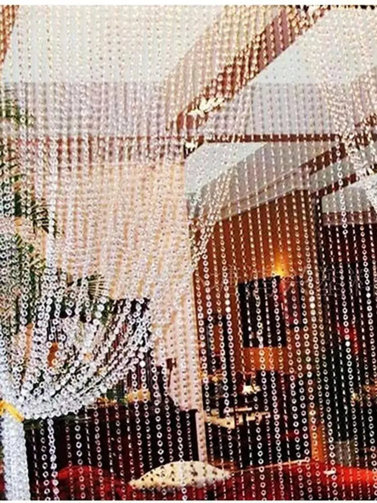 99FT Acrylic Clear Crystal Beads Diamond Garland for Doorway Beads String Curtain Wedding Birthday Party Decorations Arts Crafts