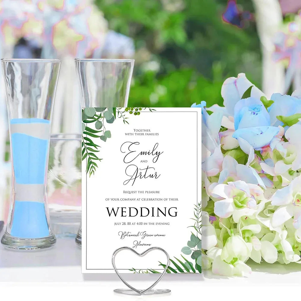 20Pcs Metal Place Card Holders Photo Clip Stands Wedding Table Number Name Sign Stand for Wedding Birthday Party Home Decoration