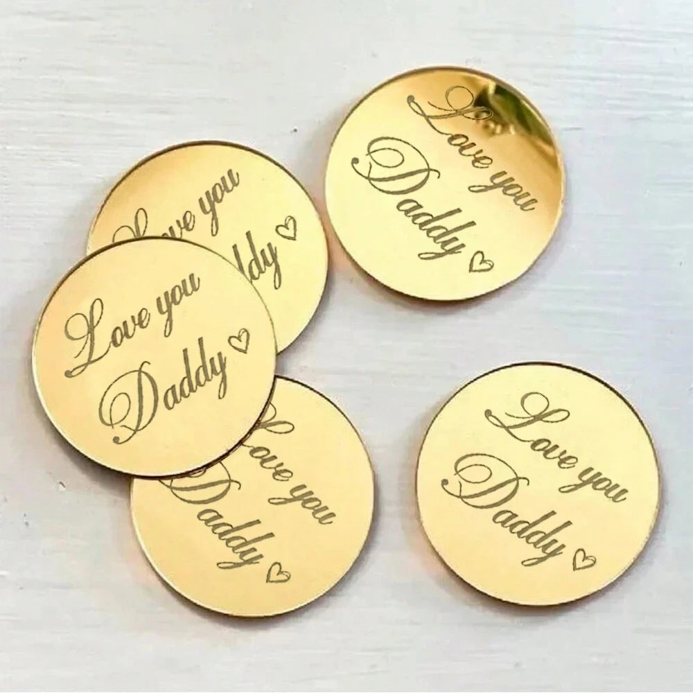 5pcs Acrylic Best Father Ever Cupcake Topper for Happy Father`s Day Cake Baking Cake Decor Happy Birthday Decoration