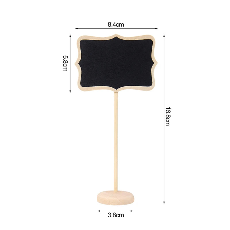 Wedding Blackboard Mini Wooden Chalkboard Message Sign Food Buffet Labels for Wedding Birthday Party Table Decoration Place Card