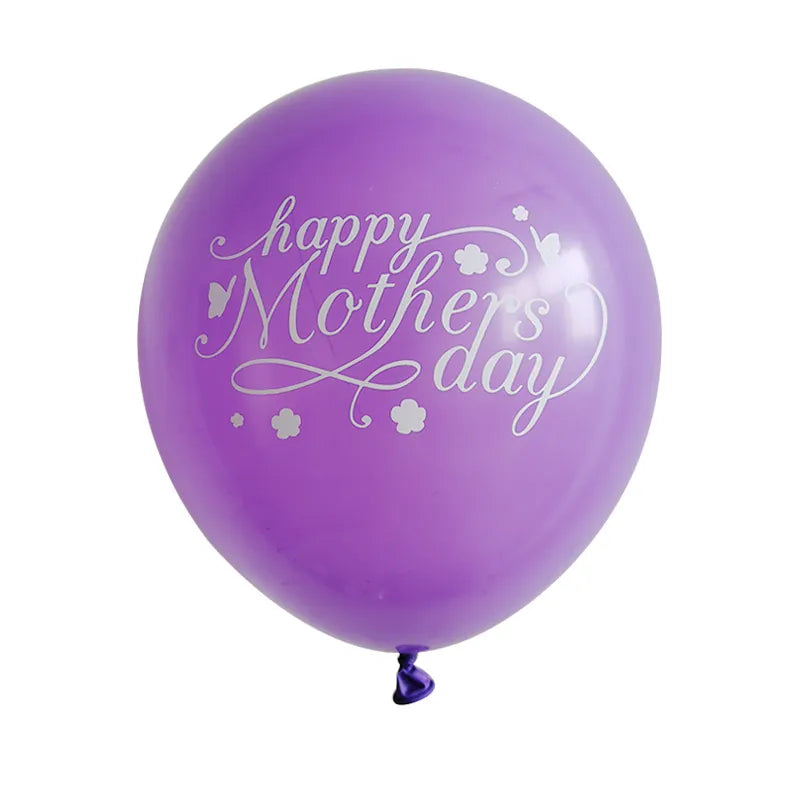 10pcs 12inch English Mother Father Foil Balloons Mother's Day Heart Shape Helium Love Globos Decor Mama Balloon Gifts Balaos