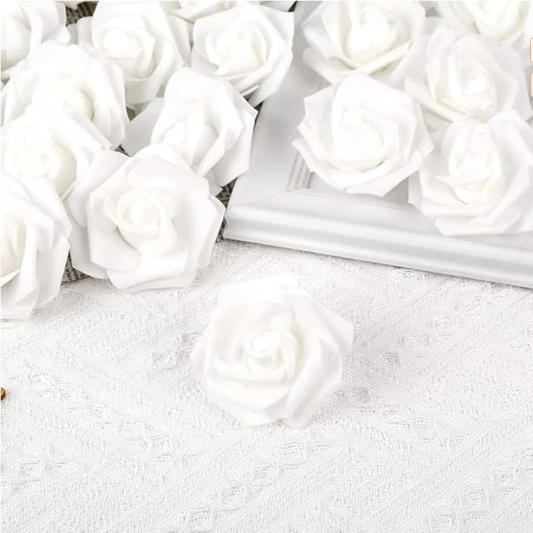 10/20/50Pcs Artificial Foam Rose Flowers PE Fake Flower for Home Room Dceor Wedding Party Halloween Thanksgiving Christmas Decor