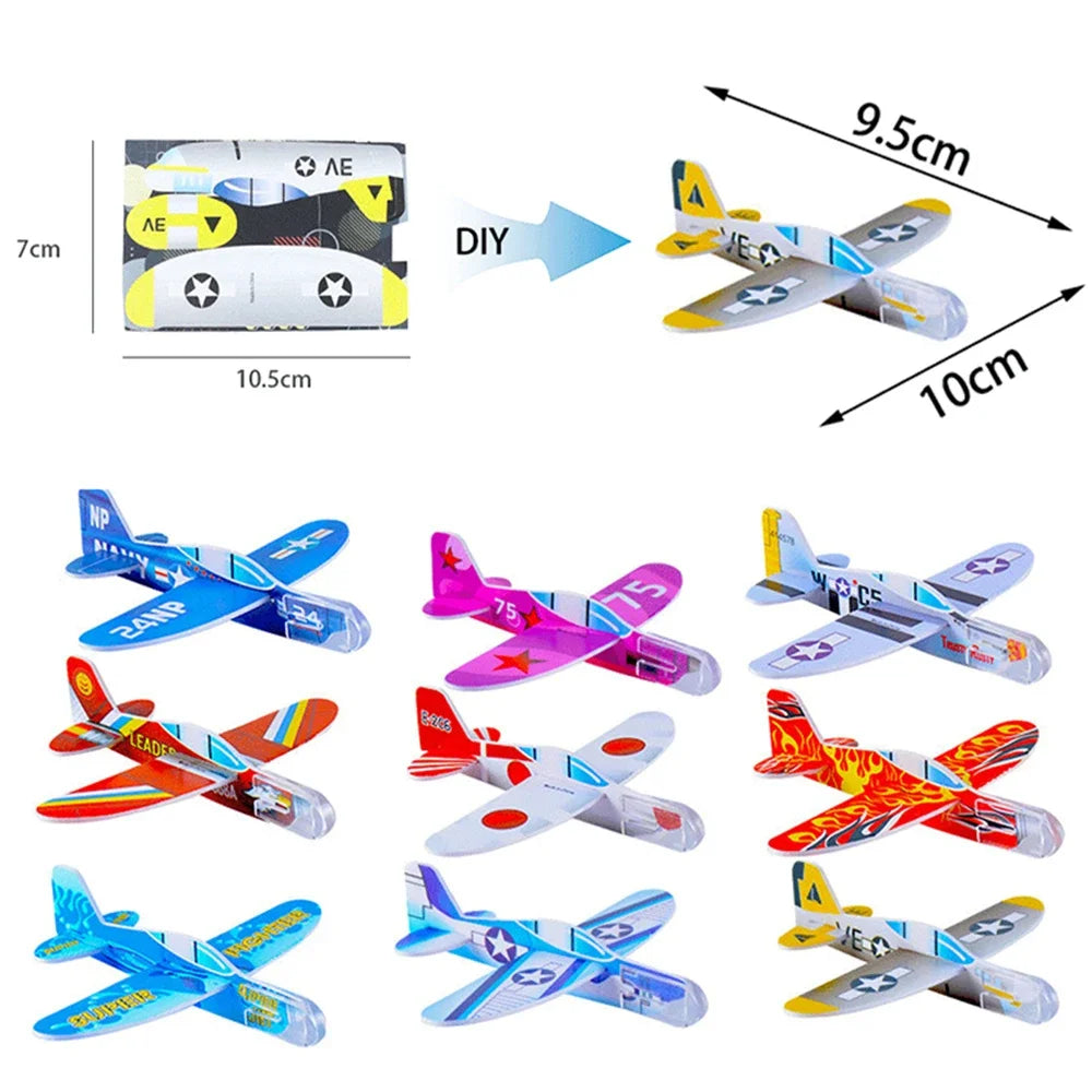 Airplane Party Decoration 12Inch Blue White Latex Balloons Big Plane Foil Cloud Balloon Set for Kids Boys Aviator Theme Birthday