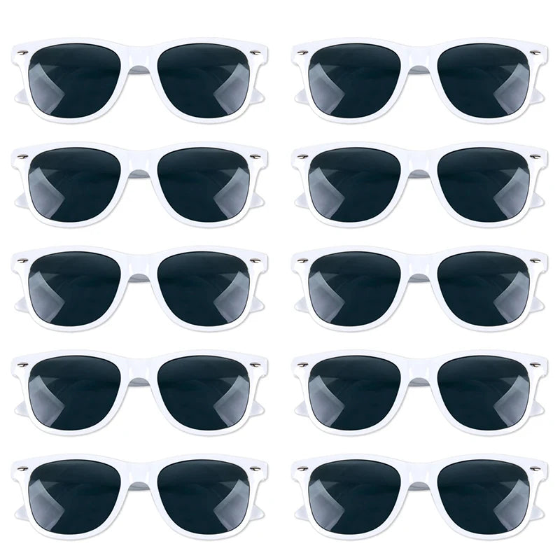 10pcs Bachelorette Party Sunglasses Black White Pink Square Heart Shape Glasses Bride and Groom Photo Glasses Bridal Shower Deco