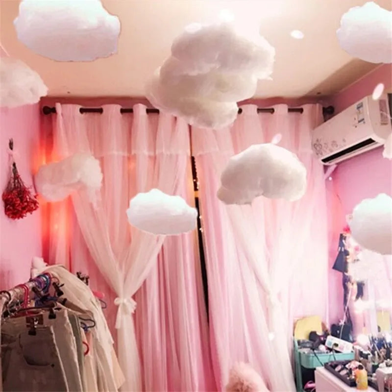 Artificial Cotton Clouds Decoration White 3D Ceiling Interior Cloud Decor Living Room DIY Wedding Party Decoration Props
