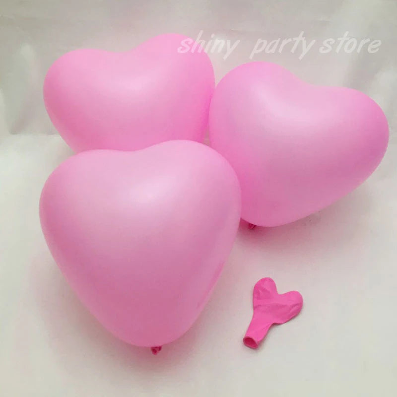 20/50pcs White Heart Balloons Love Inflatable Air Helium Balloon Valentine's Day Marriage Wedding Birthday Party Decor Supplies
