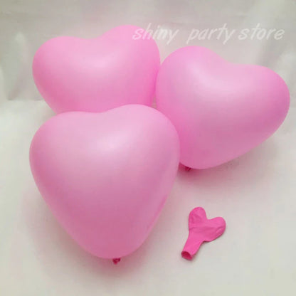 20/50pcs White Heart Balloons Love Inflatable Air Helium Balloon Valentine's Day Marriage Wedding Birthday Party Decor Supplies