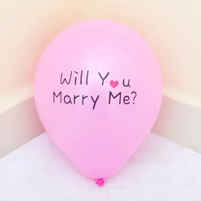 12inch Printed Latex Balloon Will You Marry Me Balloon Decoration Atmosphere Helium Baloon Floating Valentine's Day Proposal Glo