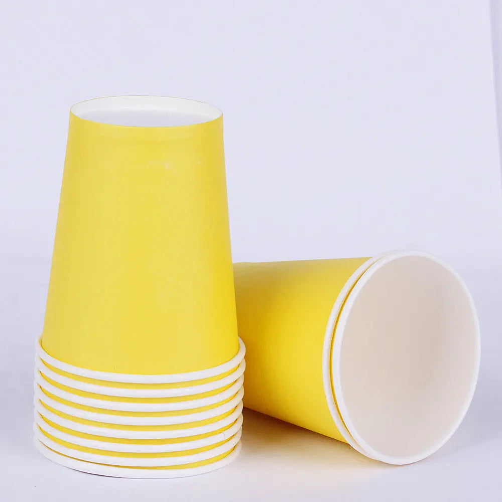 10PCS/LOT Multi-Colored Disk Disposable Plates Cake Paper Pan DIY Decoration for Kids Birthday Party Wedding Tableware Supply