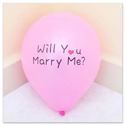 12inch Printed Latex Balloon Will You Marry Me Balloon Decoration Atmosphere Helium Baloon Floating Valentine's Day Proposal Glo