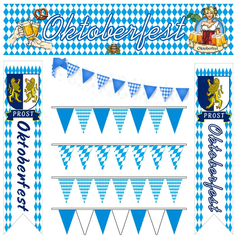 2021 Oktoberfest Decoration German Beer Flag Festival Party Supplies Decor Bavarian 100 People Fiesta Banner
